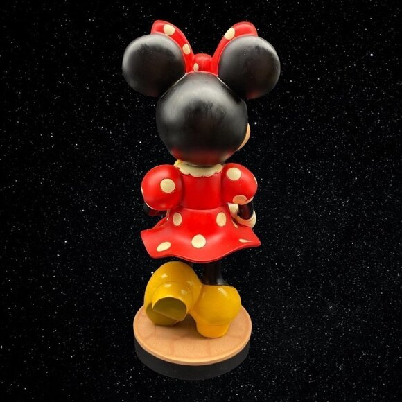 Walt Disney Minnie Mouse Red Polka Dot Dress Bobble Head 9”T 3.25”W - Picture 5 of 7